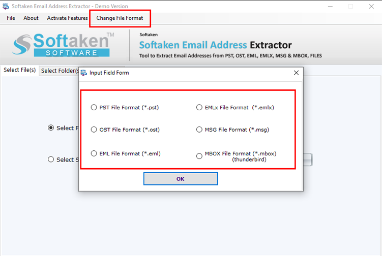 Softaken Email Address Extractor screenshot Softaken Email Address Extractor screenshot