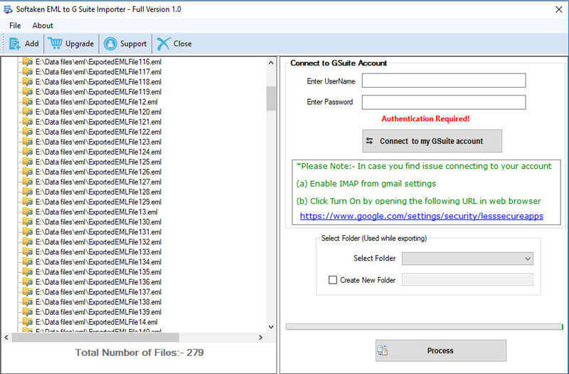 EML to G Suite Importer Software