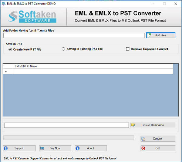 Softaken EML to PST Converter screenshot