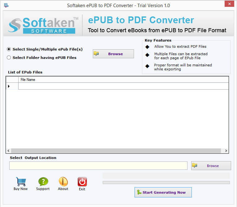 Softaken EPUB to PDF Converter Windows 11 download