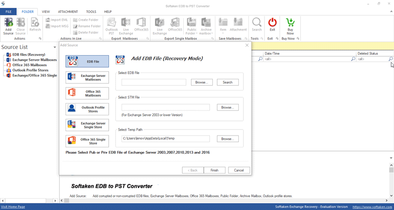 Softaken EDB to PST Converter Windows 11 download