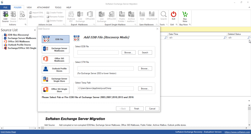 Softaken Exchange Server Migration Windows 11 download