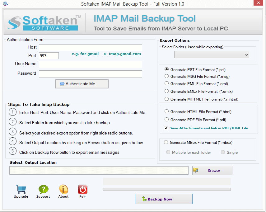 Softaken IMAP Mail Backup Tool Windows 11 download