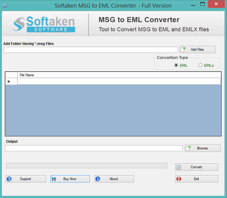 Softaken MSG to EML Converter screenshot