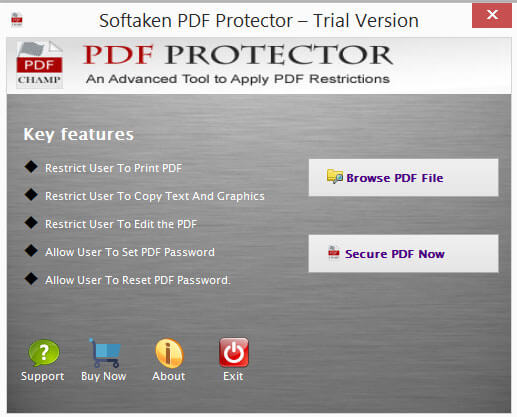 Softaken PDF Protector screenshot