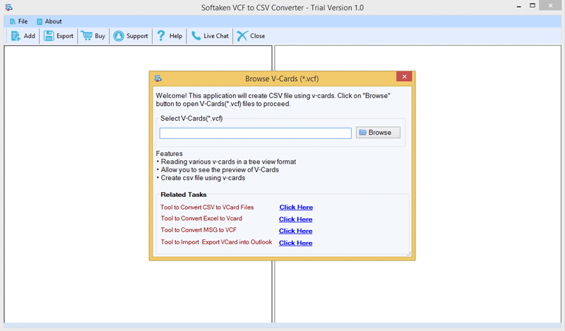 Softaken VCF to CSV Converter Windows 11 download