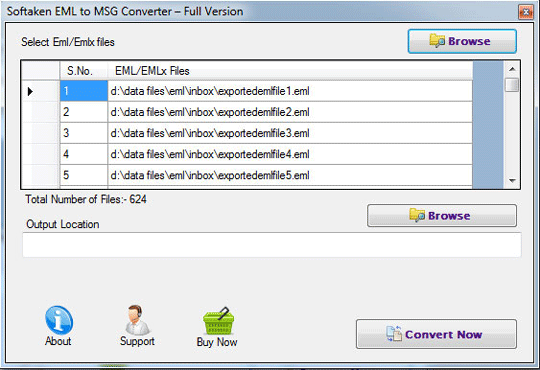 Softaken EML to MSG Converter screenshot