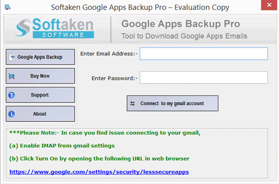 Softaken Google Apps Backup Windows 11 download