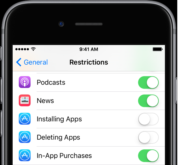 Disable Apps Restrictions on iPhone