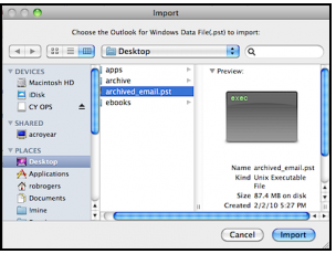import file to outlook for mac