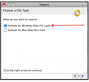 import pst in mac