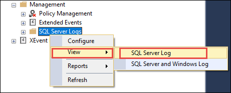 View SQL Server Log 