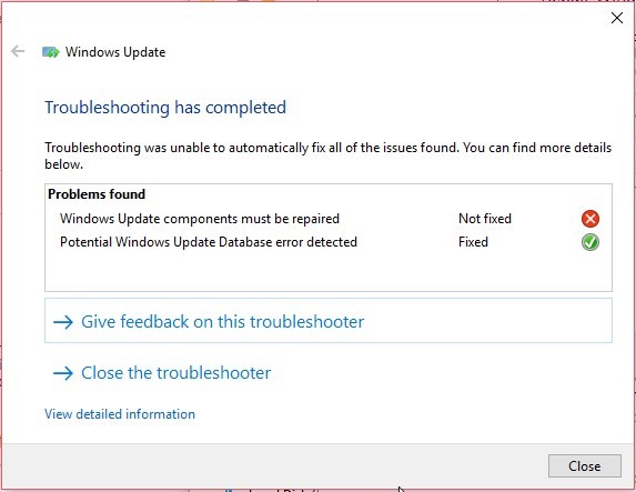 Windows Troubleshooting Completed