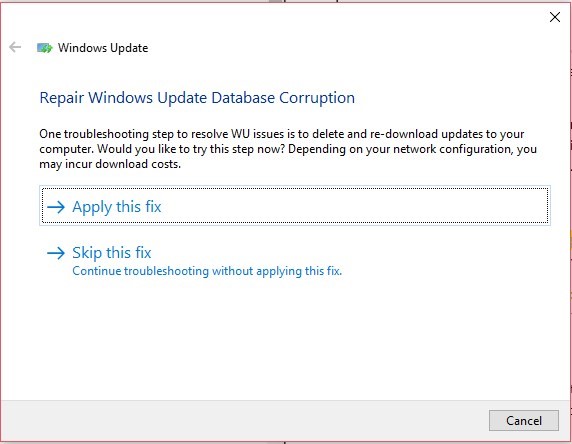 Windows Updates Troubleshooter