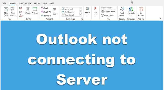 can not connect to server outlook