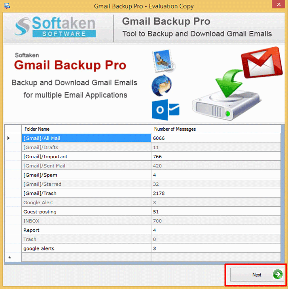 Gmail backup