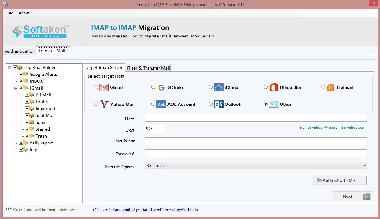 imap to imap