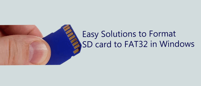 Format sd card to FAT32