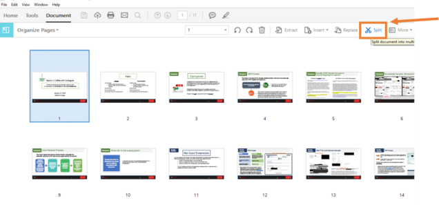 Adobe Acrobat - Split pdf generates each files almost same size as the  original pdf - Super User