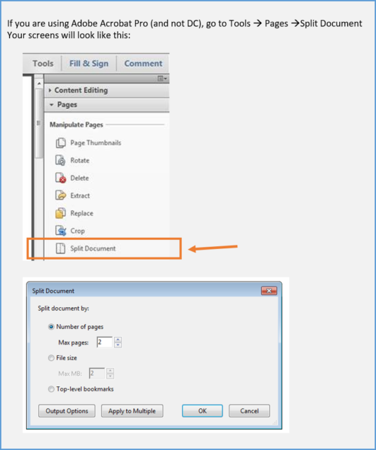 Split PDF Documents at Pages Where Page Size or Orientation Changes