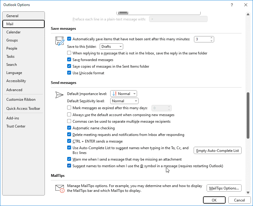 Outlook-1 から連絡先が消えた