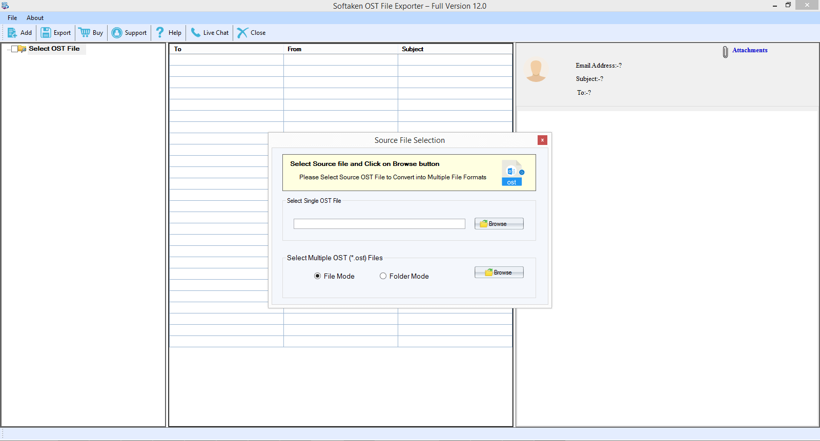 Impossibile aprire il file OST-1