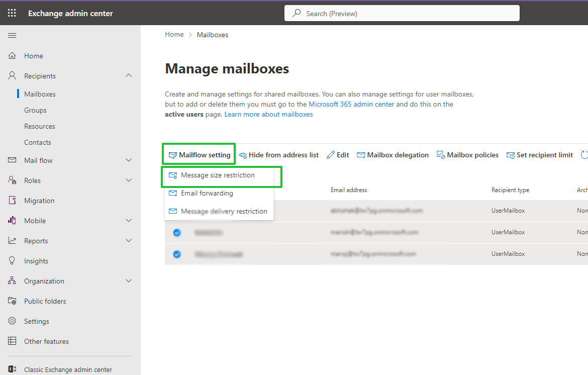 Increase Mail Attachment Size In O365-4