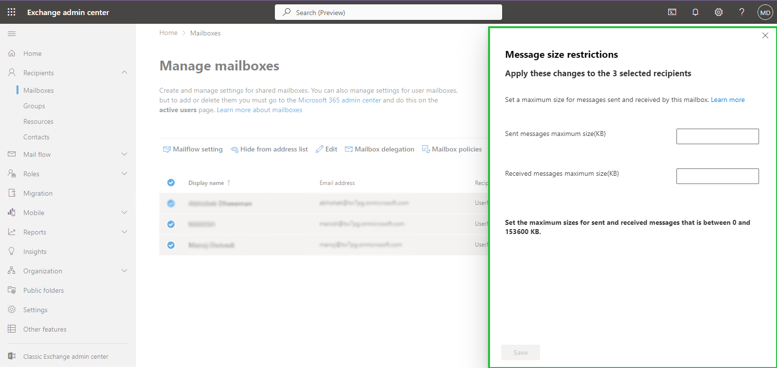 Increase Mail Attachment Size In O365-5