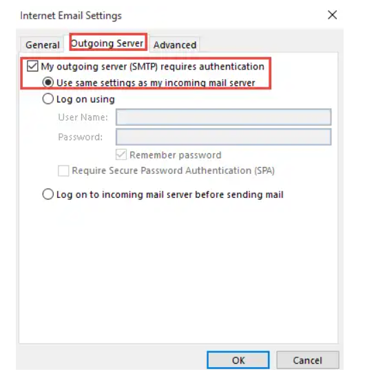 Use same settings