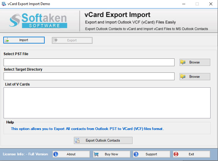 Export Vcards