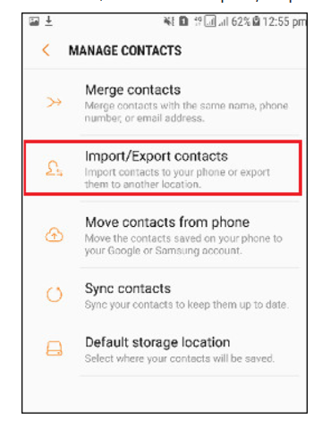 import export contacts