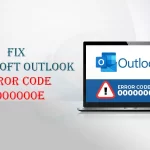 fix microsoft outlook error code 0000000e