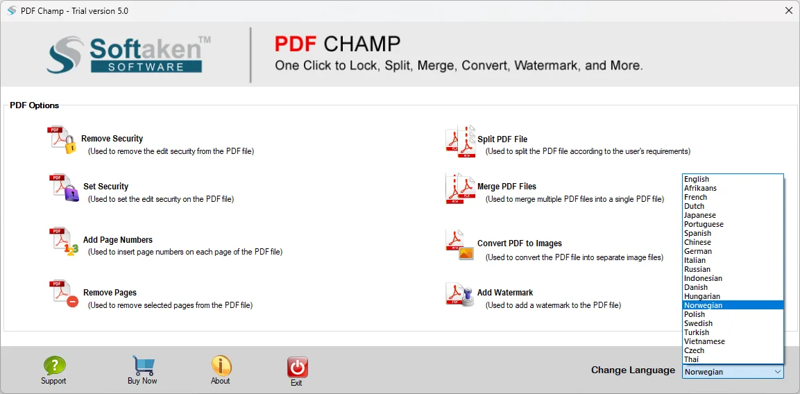 multi language support