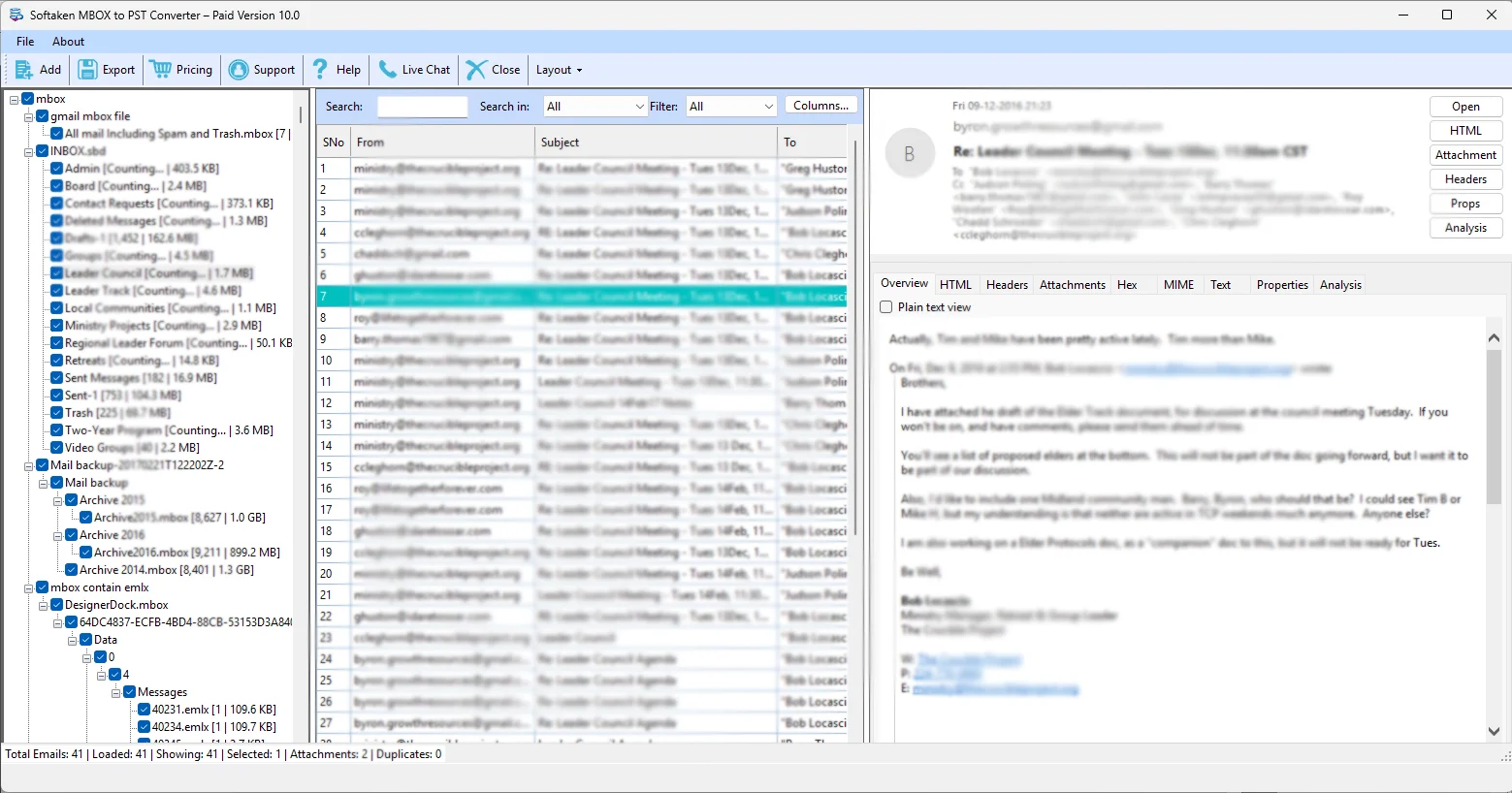 mbox to pst converter