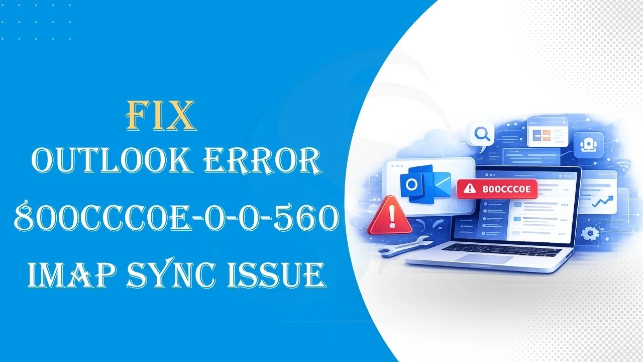 Outlook Error 800CCC0E-0-0-560 IMAP Sync Issue – Causes & Quick Fix Guide