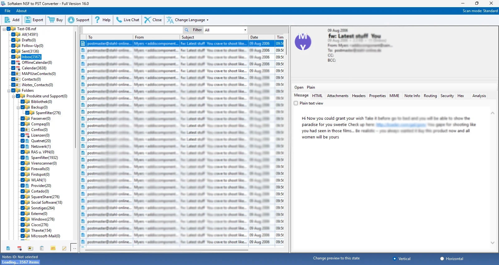 updated version nsf to pst