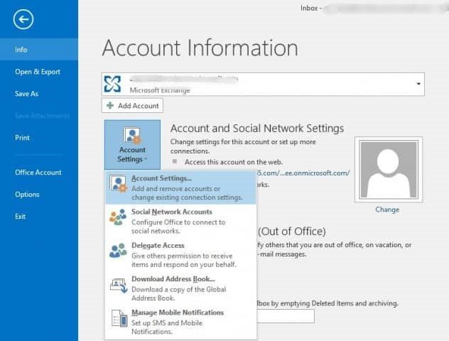 account setting