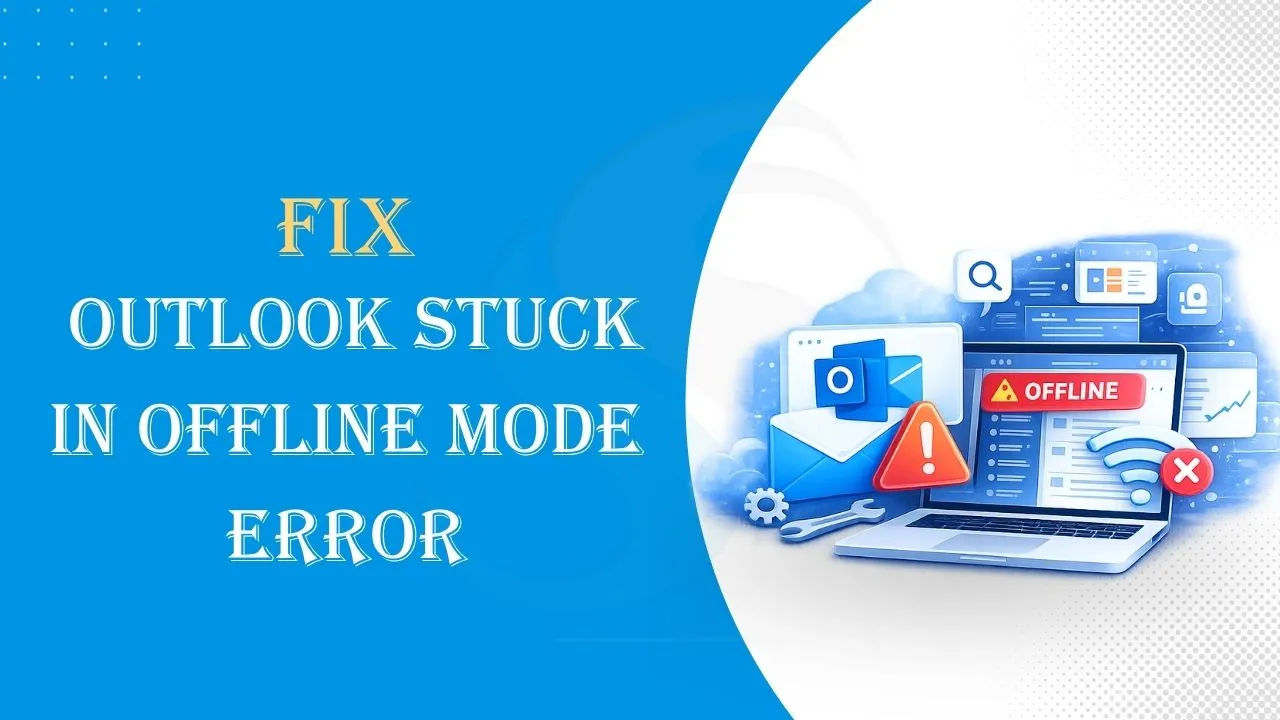fix outlook stuck in offline mode error