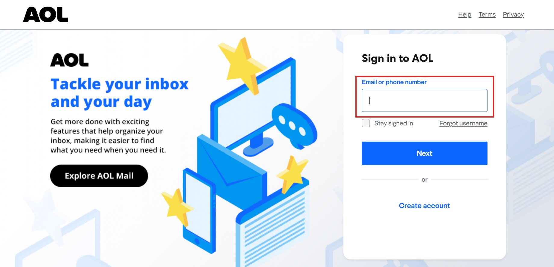 Sign-In AOL with Verizon Id