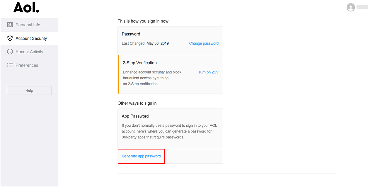 Generate App Password