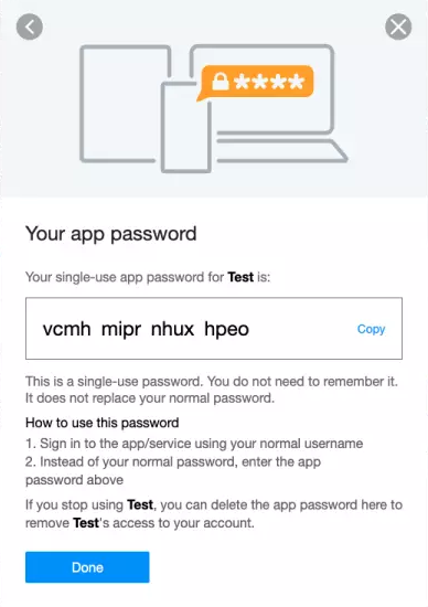 Copy App Password
