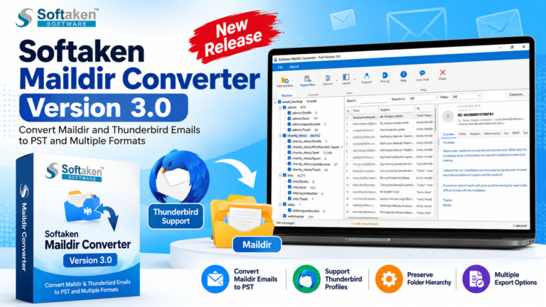 Softaken Maildir Converter 3.0 Brings a New Interface and Advanced Export Options