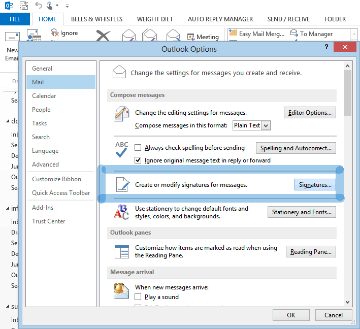 Outlook signature