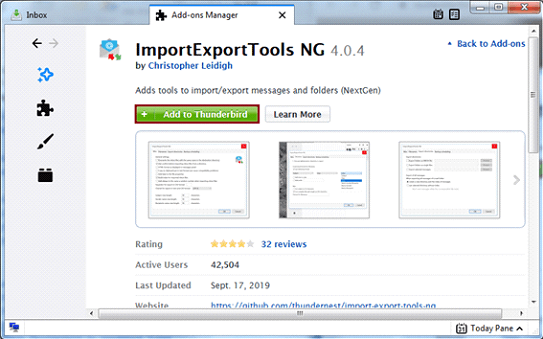 add to thunderbird