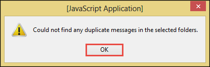 could not found duplicates message