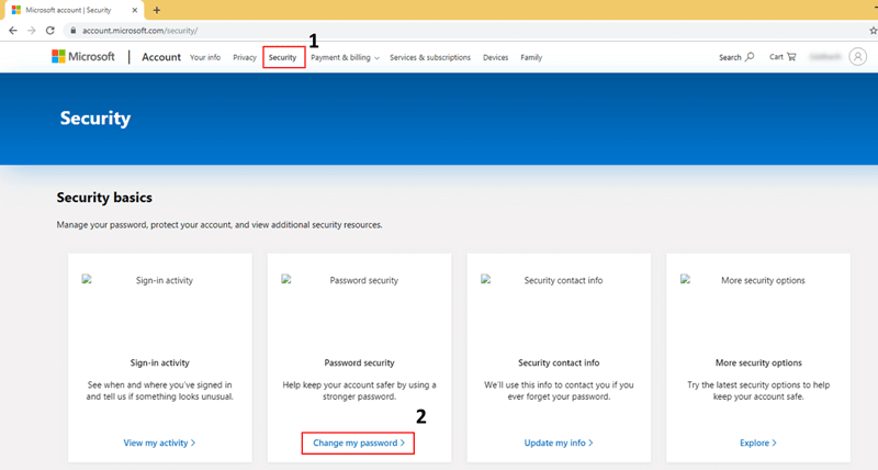 Password Security in Outlook.com