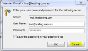 email password