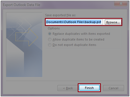 Export outlook Data