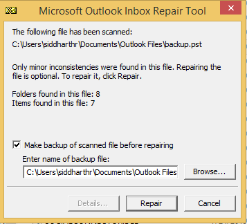 outlook repair