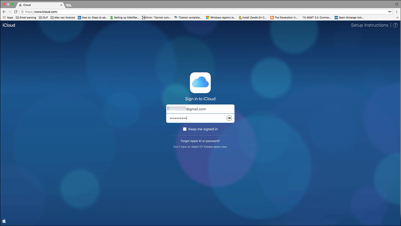 open icloud account